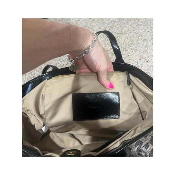 COLE HAAN Huntly Genuine Leather Python Snake Skin Tote + Wallet 2pc Set - Picture 5 of 12